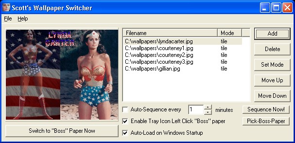 Click to view Scotts Wallpaper Switcher 1.7 screenshot