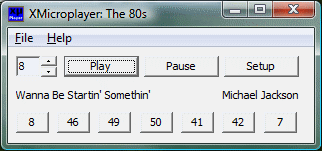 a simple, easy to use audio player designed to work with XM radio online service